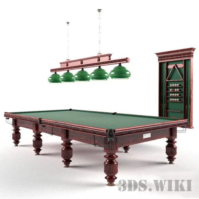 other-models - Billiard table lamp and cue holder from the collection "Marquis" 3D Model