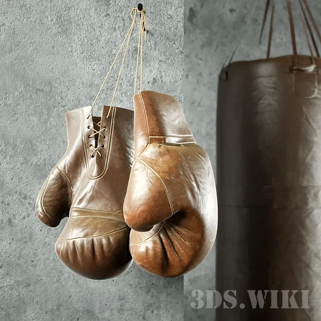 other-models - Boxing gloves and punching bag 3D Model