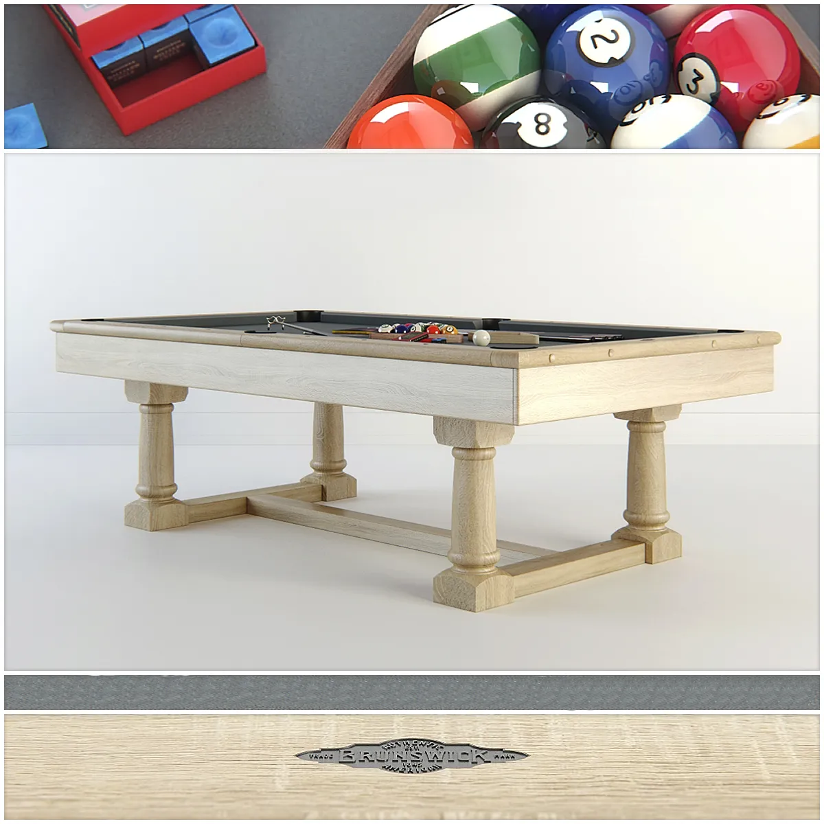 other-models - Brunswick billiards table 02 3D Model