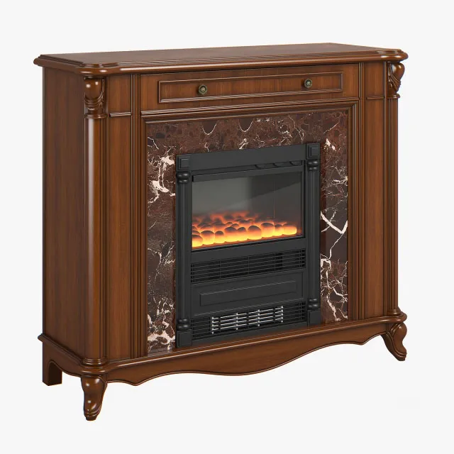 other-models - Carpenter Fireplace cabinet 1200x421x1032 3D Model