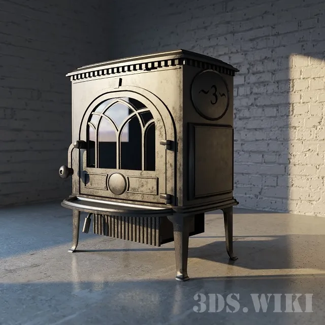other-models - Cast iron fireplace gun Jotul F 3 3D Model