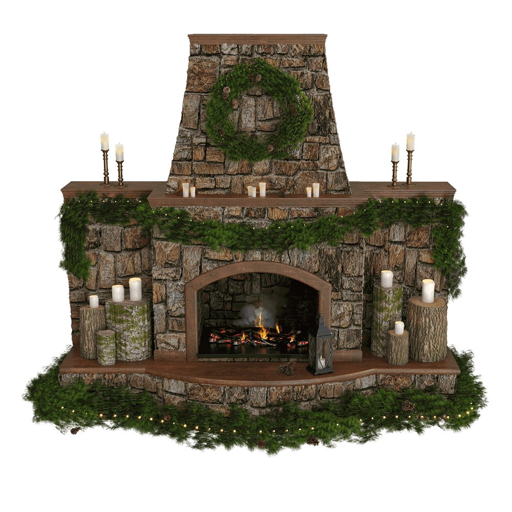 other-models - Christmas fireplace 3D Model