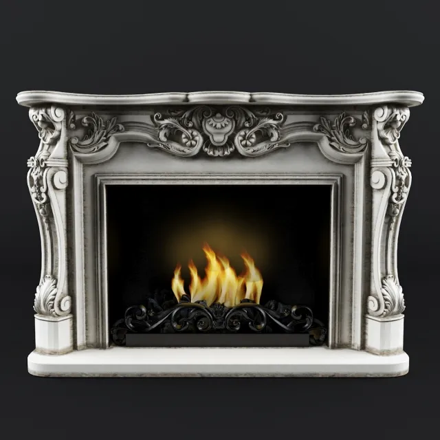 other-models - Classic Fireplace 17 3D Model