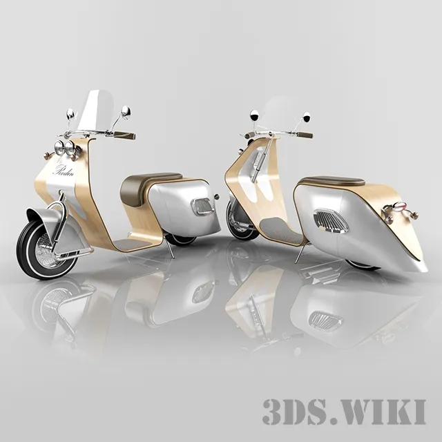 other-models - Classic moped 3D Model