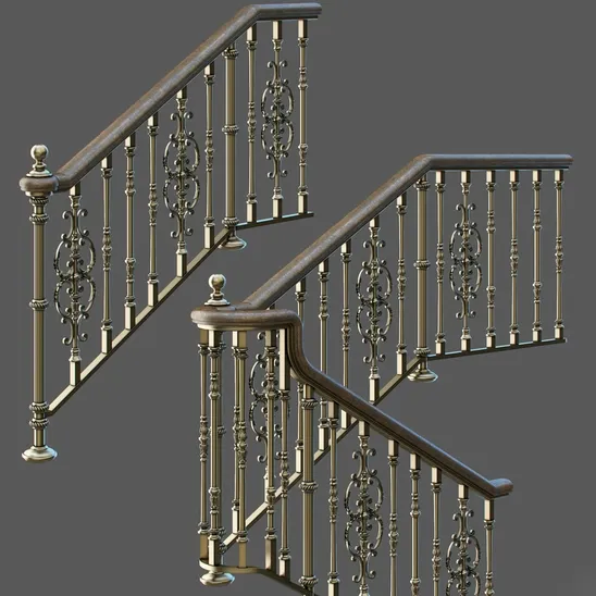 other-models - Classic staircase 5 3D Model