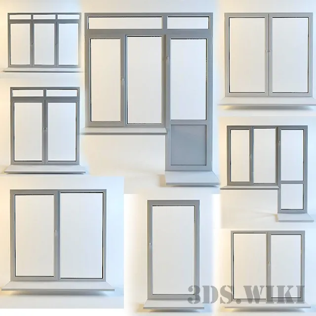 other-models - Collection of plastic windows 3D Model