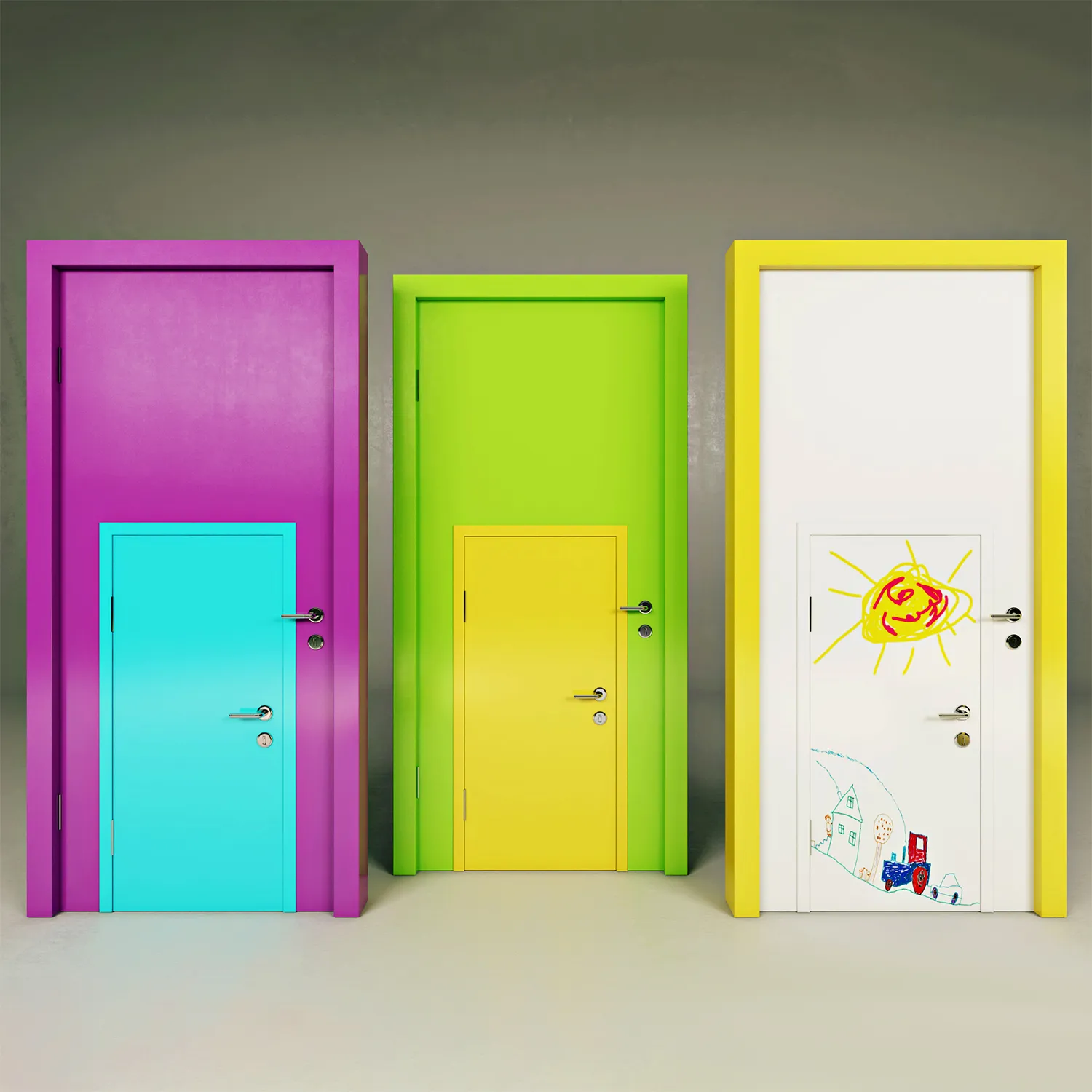 other-models - Colorful doors 45 3D Model