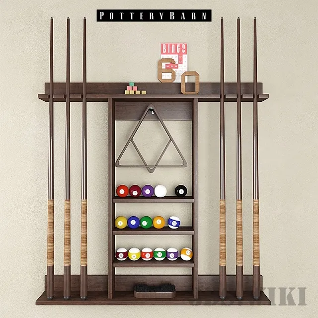 other-models - Cue Stick Storage Rack - Pottery Barn 3D Model