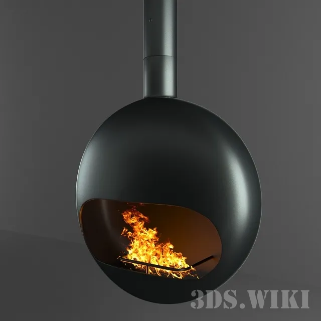 other-models - Дровяной камин Antrax Bubble 3D Model