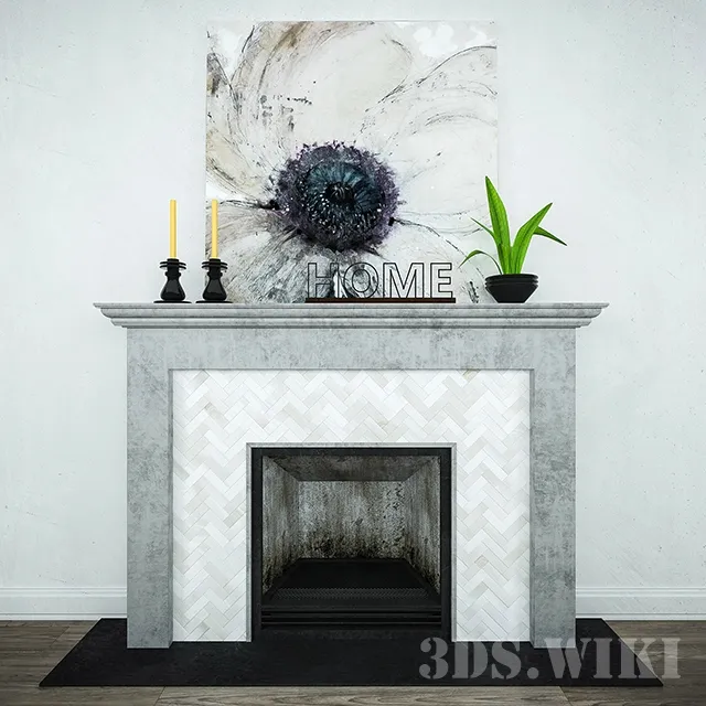 other-models - Decorative set with fireplace 3D Model