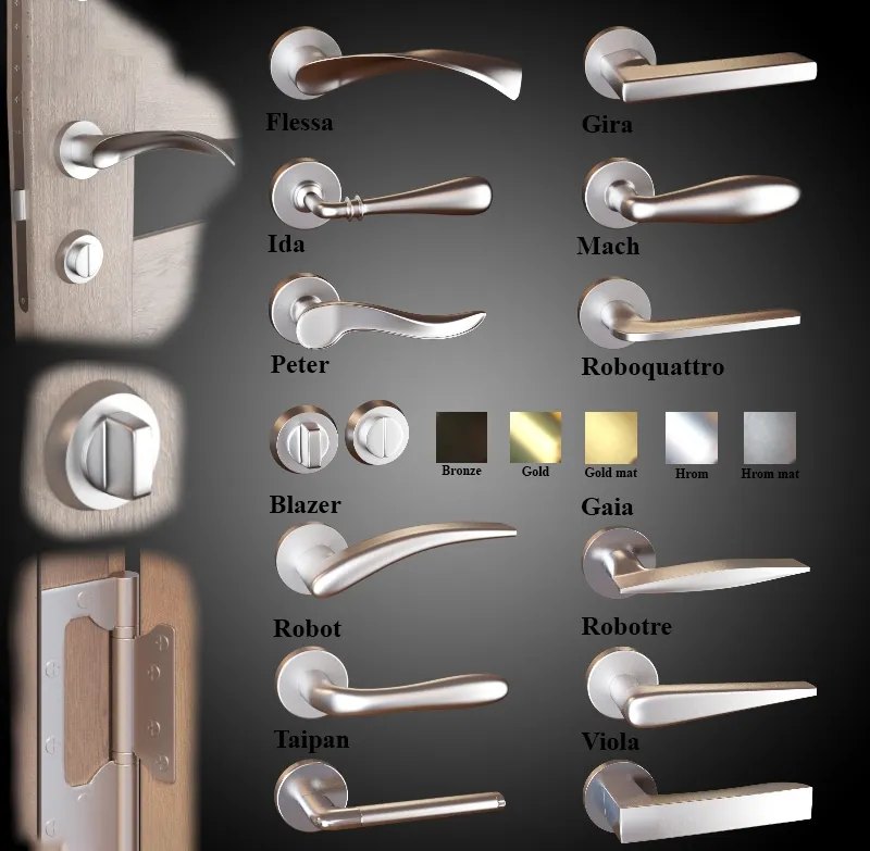 other-models - Door knobs 12pcs. (5 colors) Colombo 3D Model