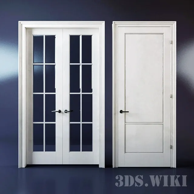other-models - Doors with windows and without windows 3D Model