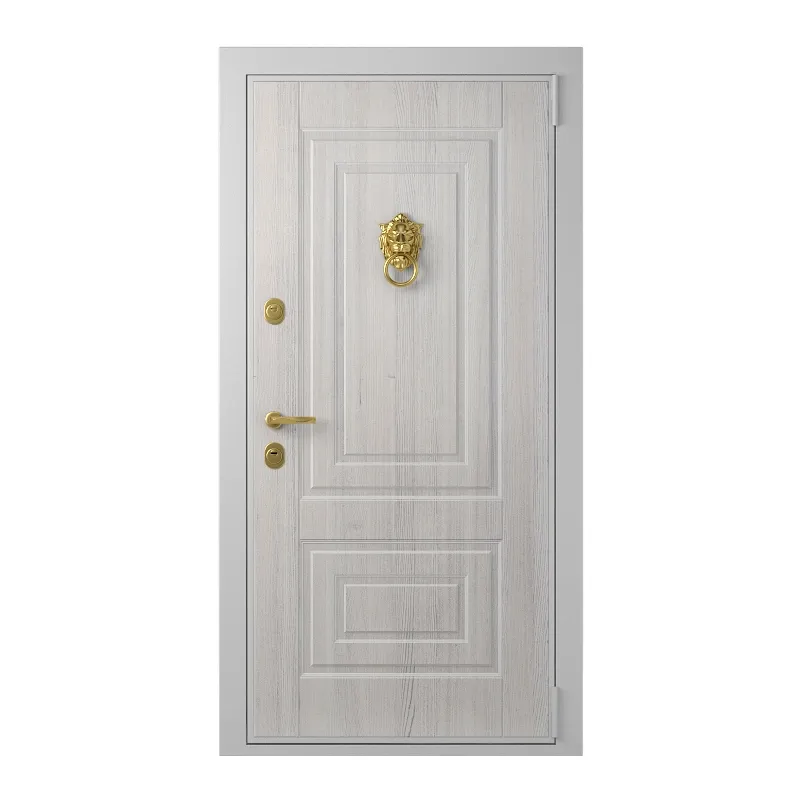 other-models - Entrance door with a knob-lever Lion 3D Model