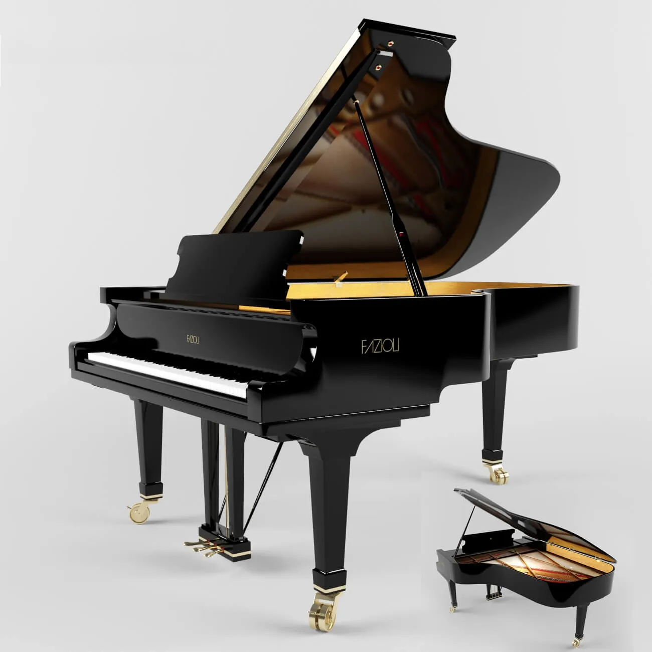 other-models - F212 Fazioli Piano 3D Model