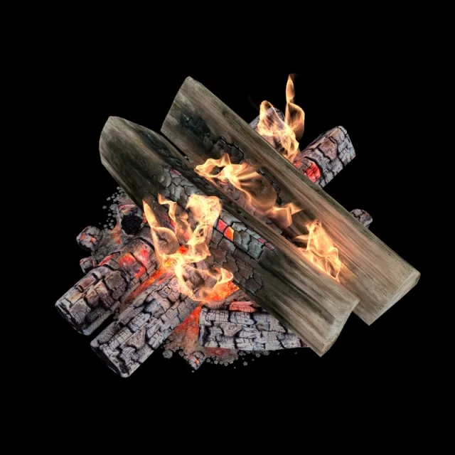 other-models - Fire and firewood 3D Model