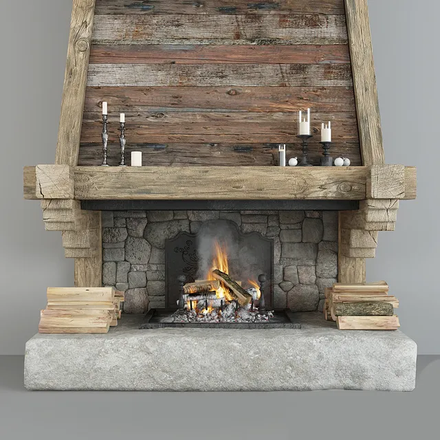 other-models - Fireplace 372 3D Model