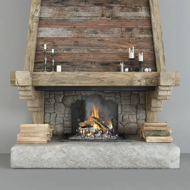other-models - Fireplace 372 3D Model