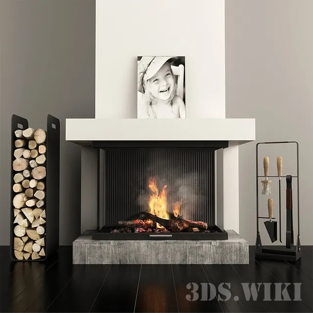 other-models - Fireplace and accessories 3D Model
