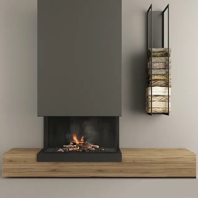 other-models - Fireplace and firewood 3 3D Model