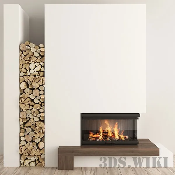 other-models - Fireplace and firewood 3D Model