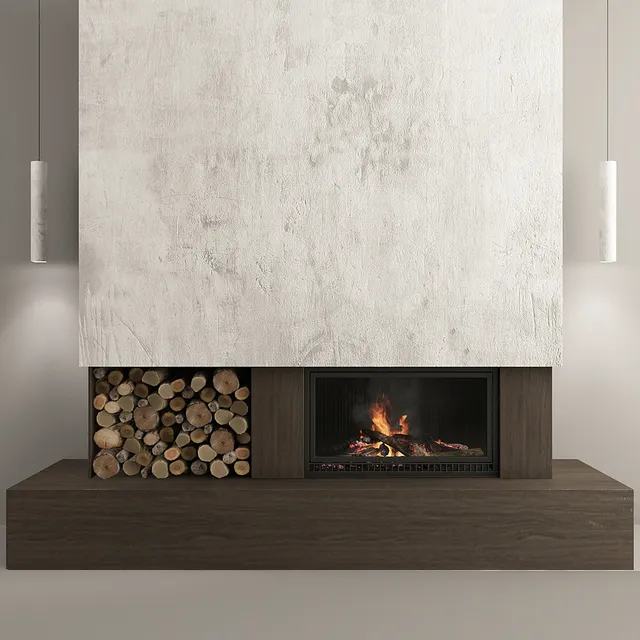 other-models - Fireplace and firewood 4 3D Model