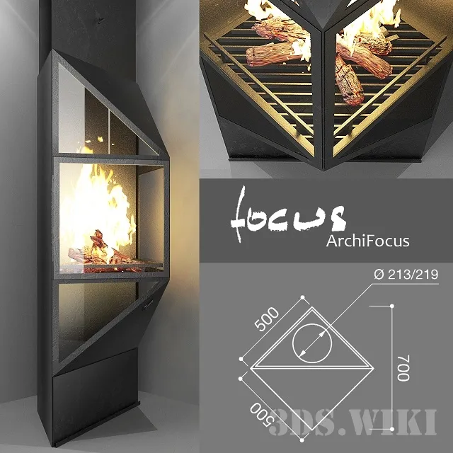 other-models - Fireplace Archifocus 3D Model