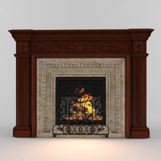 other-models - Fireplace modern 17 3D Model