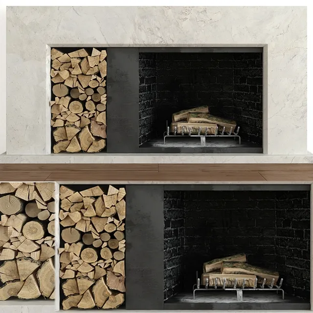 other-models - Fireplace modern 49 3D Model