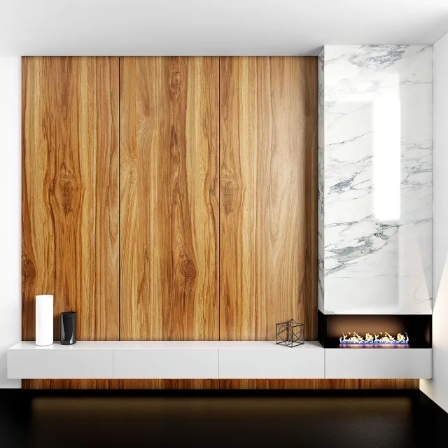 other-models - Fireplace & Wood TV zone 3D Model