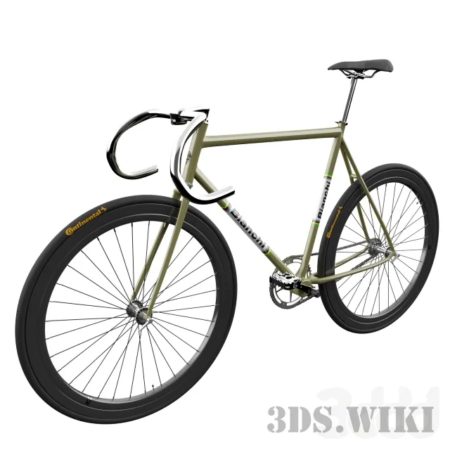 other-models - Fixed Gear Bianchi Bicycle 3D Model