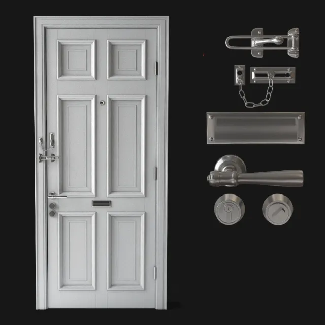 other-models - Front doordoor chain door lock 3D Model