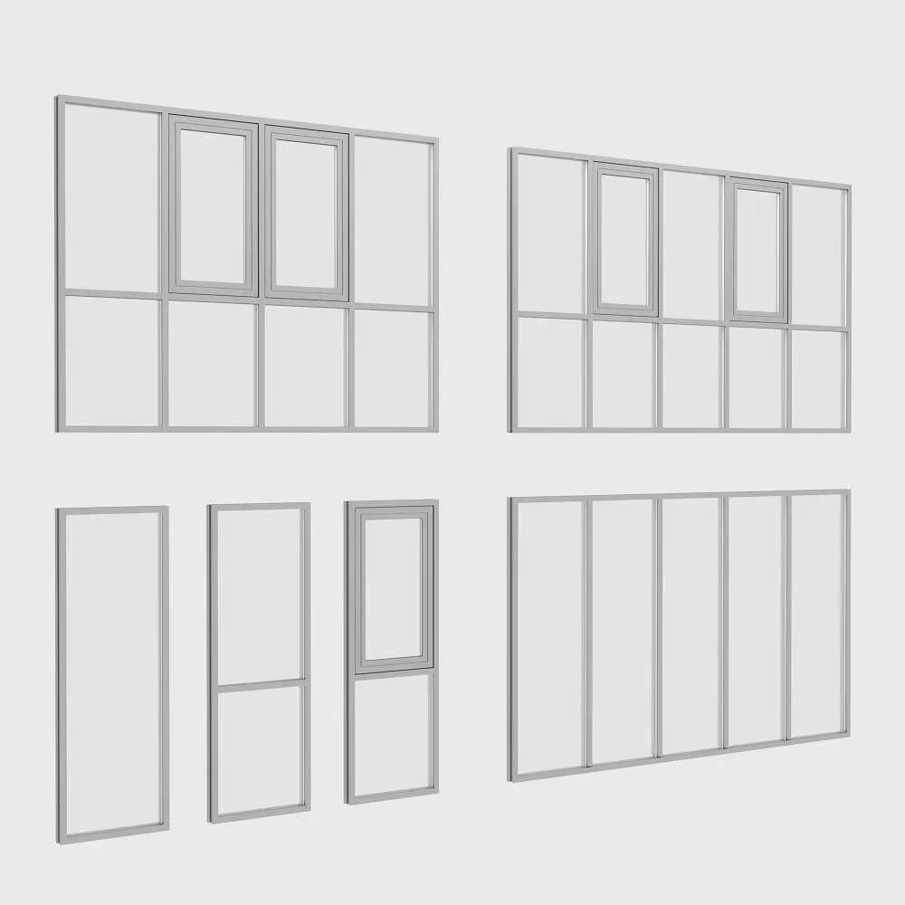 other-models - Glazing of balconies and loggias set 1 3D Model