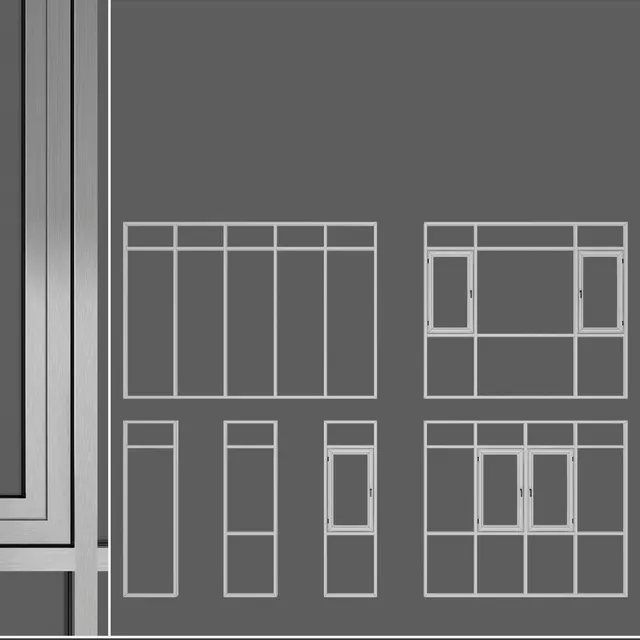 other-models - Glazing of balconies and loggias set 2 3D Model