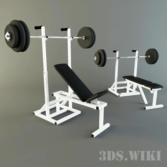 other-models - Home Fitness Equipment Bench Press 3D Model