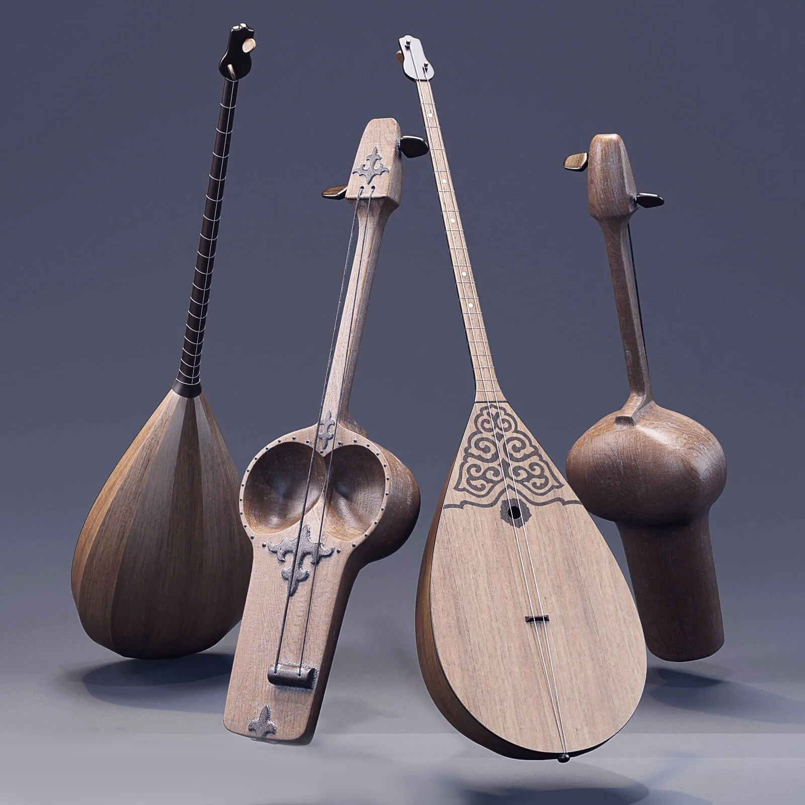 other-models - Kazakh National Musical Instruments 3D Model