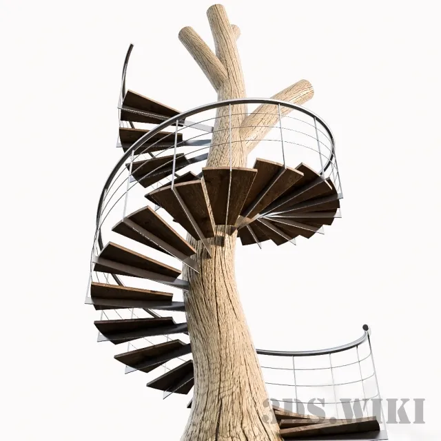 other-models - Ladder around the tree 3D Model