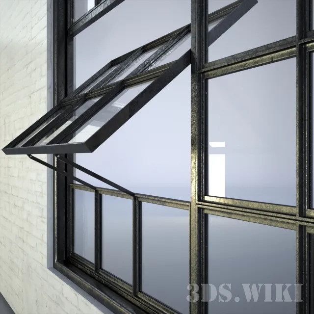 other-models - Large metal windows 3D Model