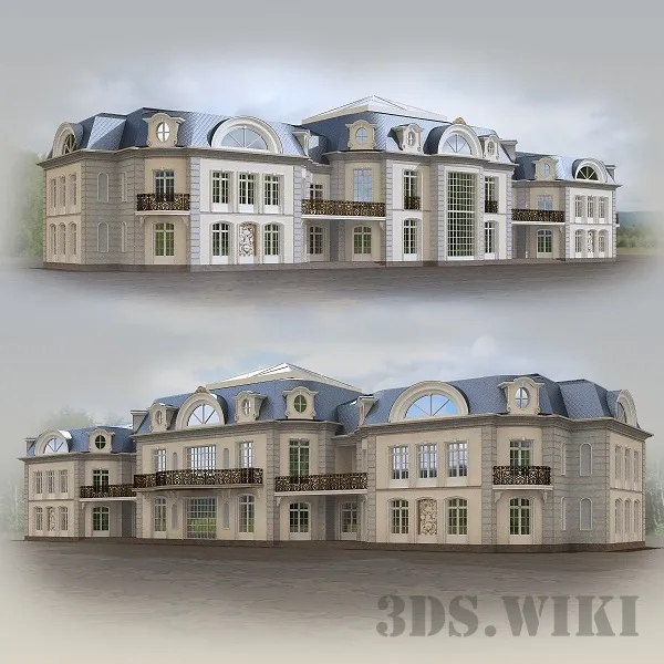other-models - Manor with carved balconies 3D Model