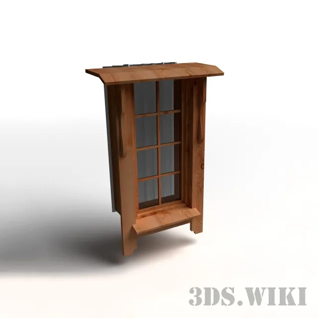 other-models - Old wooden window 3D Model