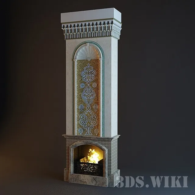 other-models - Oriental Fireplace 3D Model