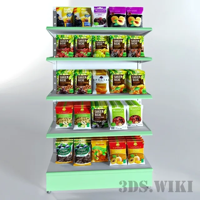 other-models - Rack with dried fruits and nuts 3D Model