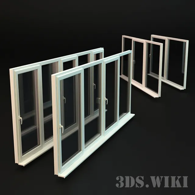 other-models - Ready-made windows for balconies and loggias 3D Model