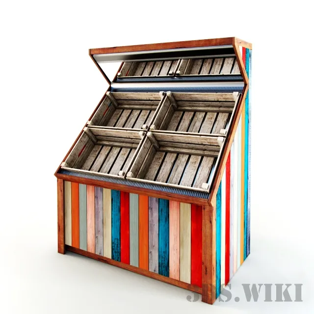 other-models - Refrigerated display case with drawers 3D Model