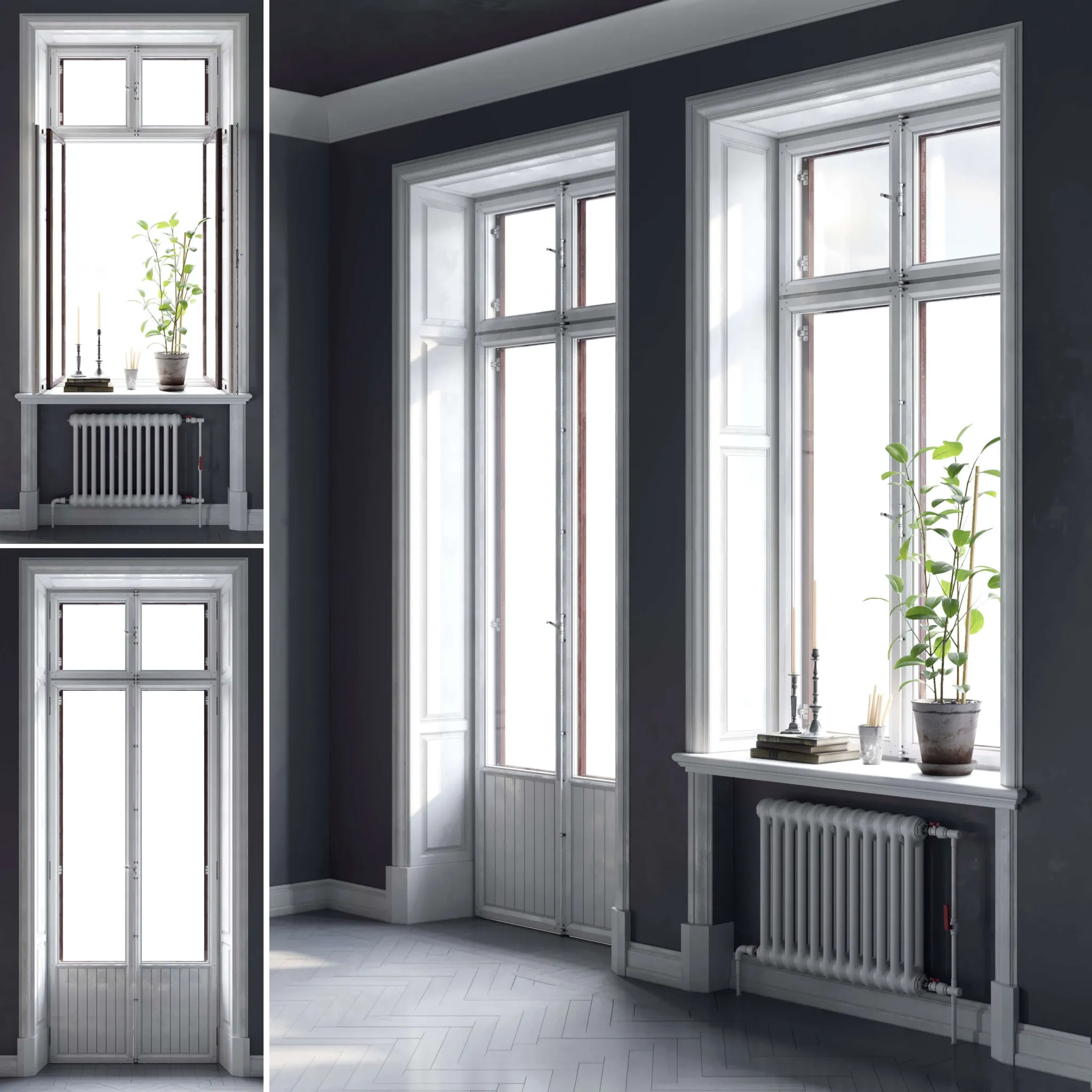 other-models - Scandinavian windows 2 3D Model