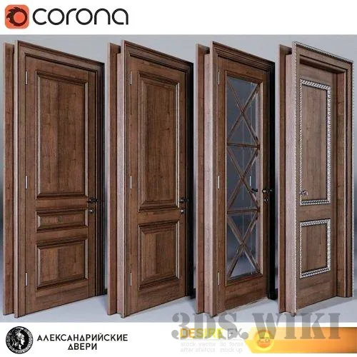other-models - Set of Alexandria doors 3D Model