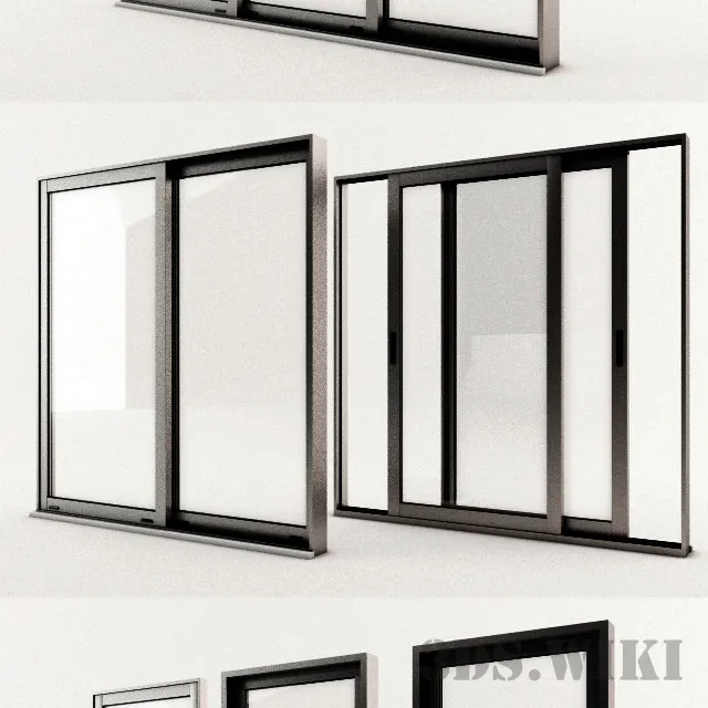 other-models - Set of aluminum windows 3D Model