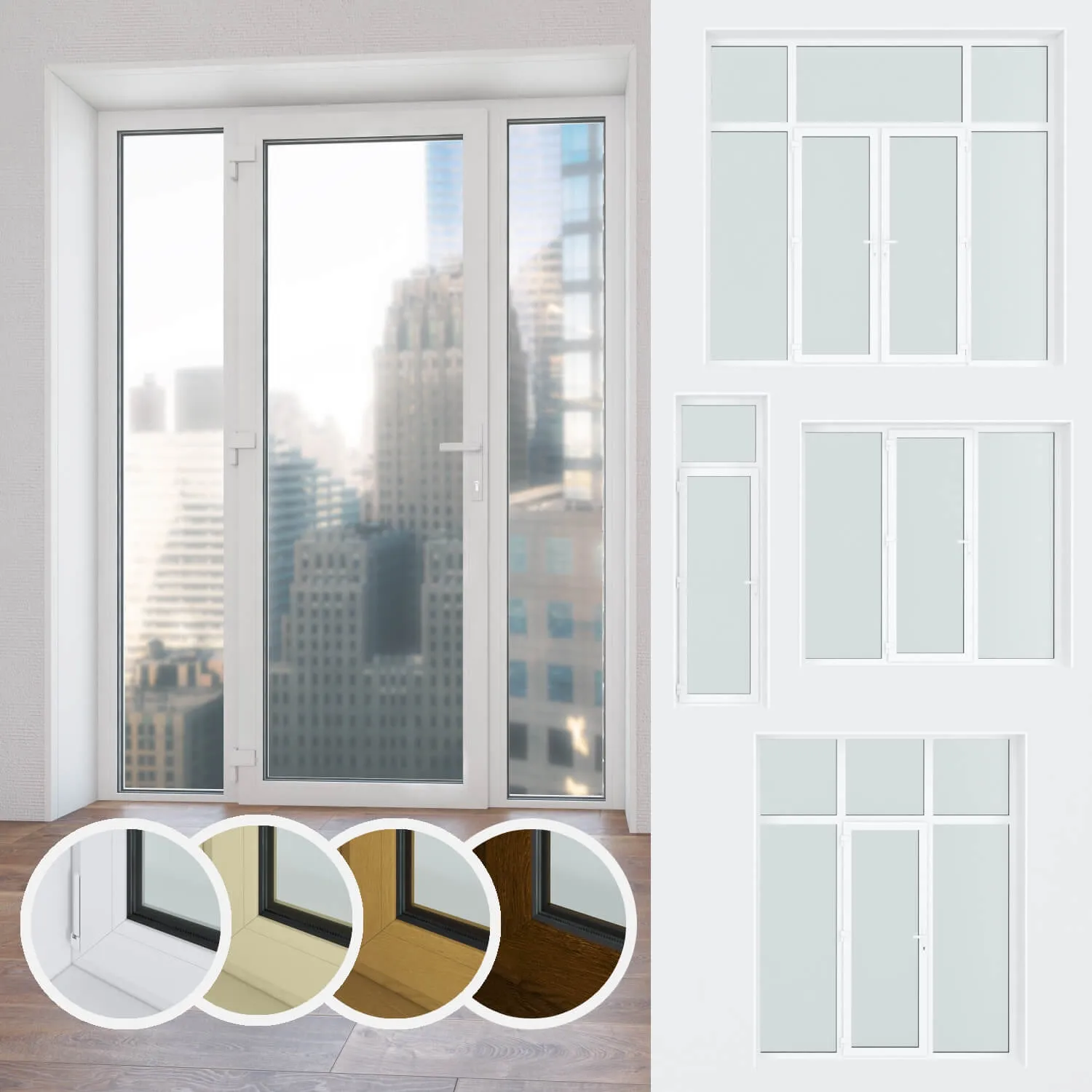 other-models - Set of plastic windows and doors 10 3D Model