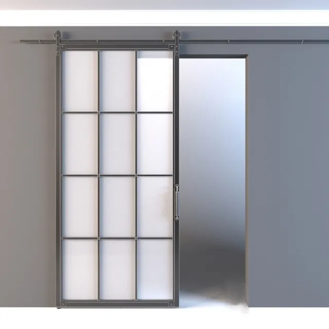 other-models - Sliding door with barn mechanism WHEEL 3D Model