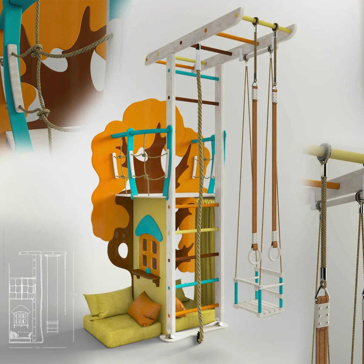 other-models - Sports complex oak tree 3D Model