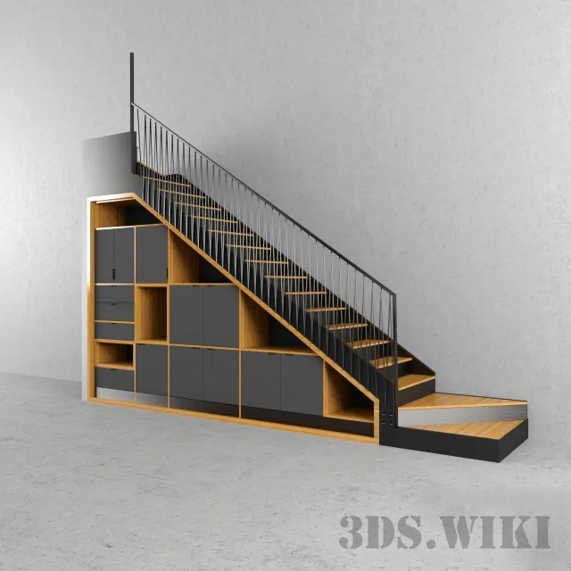 other-models - Steel coffee stairs 3D Model